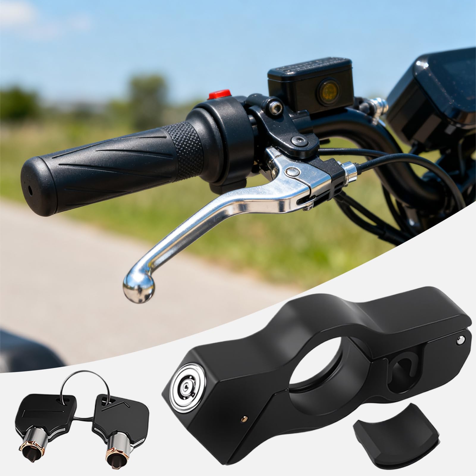 Universal Furniture Hardware - Motorcycle Handlebar Security Lock, Anti-Theft Brake
