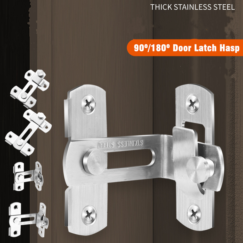 Barrel Bolt Slide - 90/180 Degree Door Latches Hasp Bending