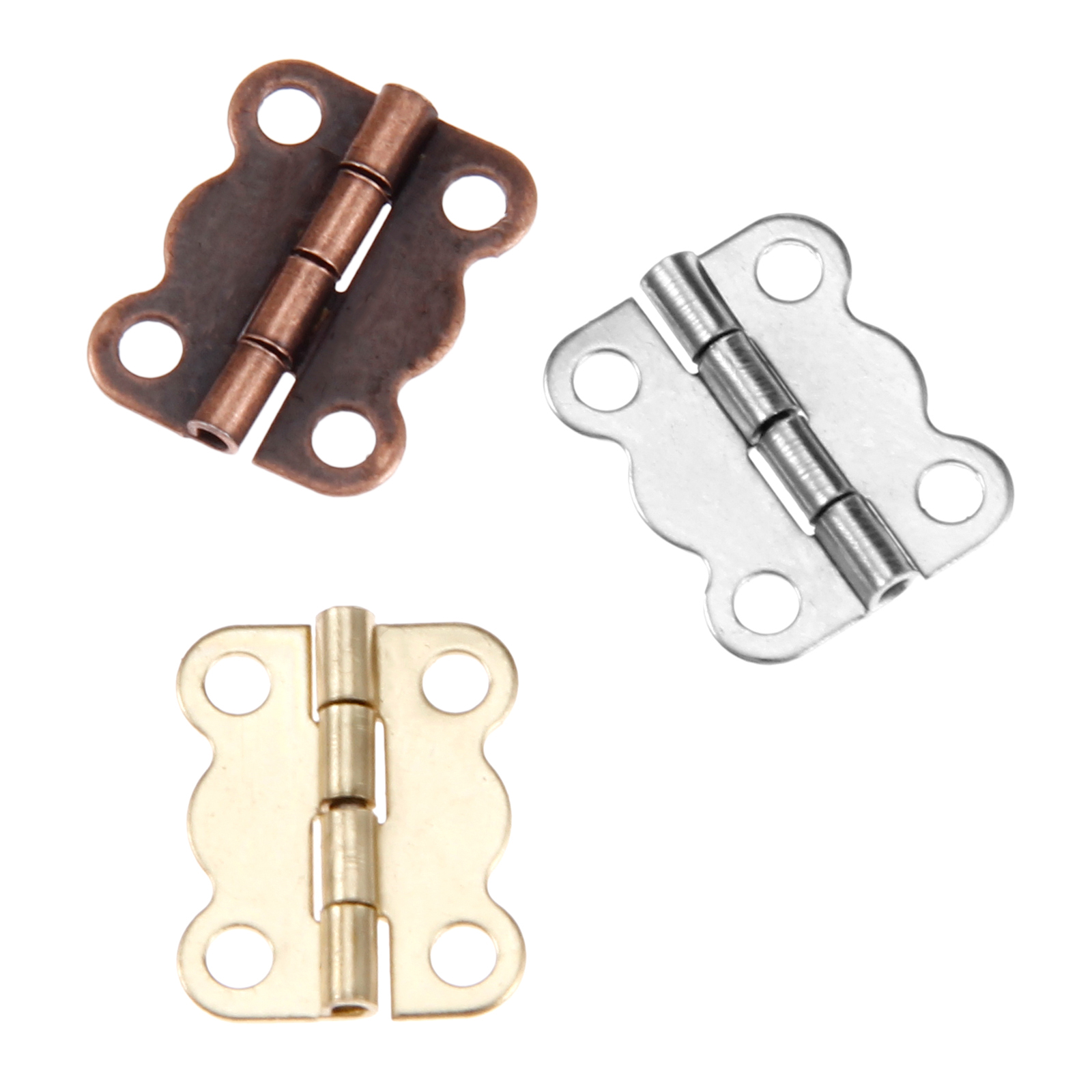 Furniture Hardware Vintage - 10pcs Butterfly Hinges w/screws Silver/Red Copper/Gold