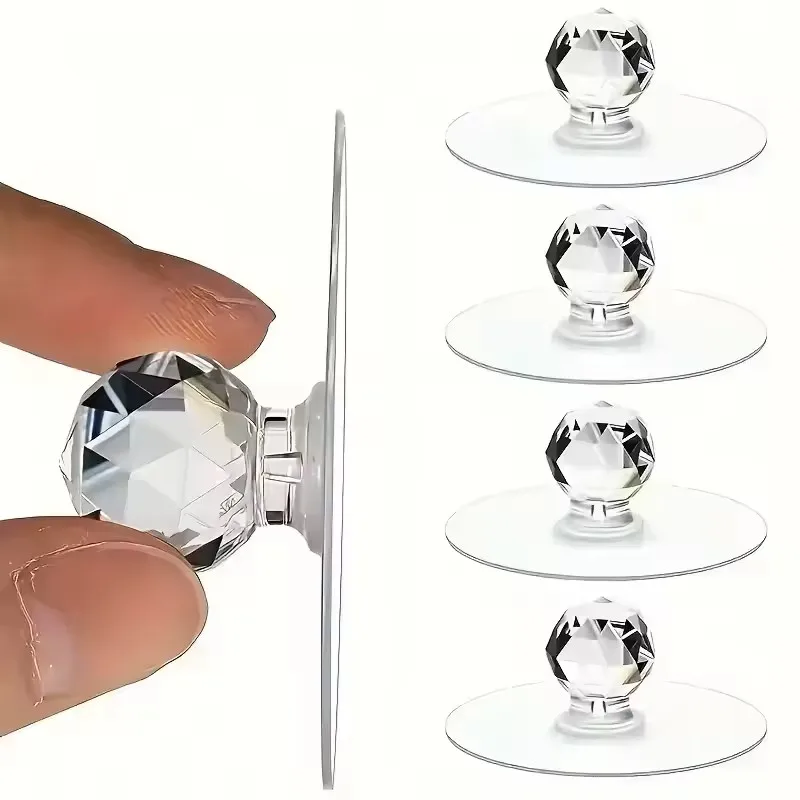 Furniture Hardware Jig - 20pcs Transparent Crystal Door Knobs Cabinet
