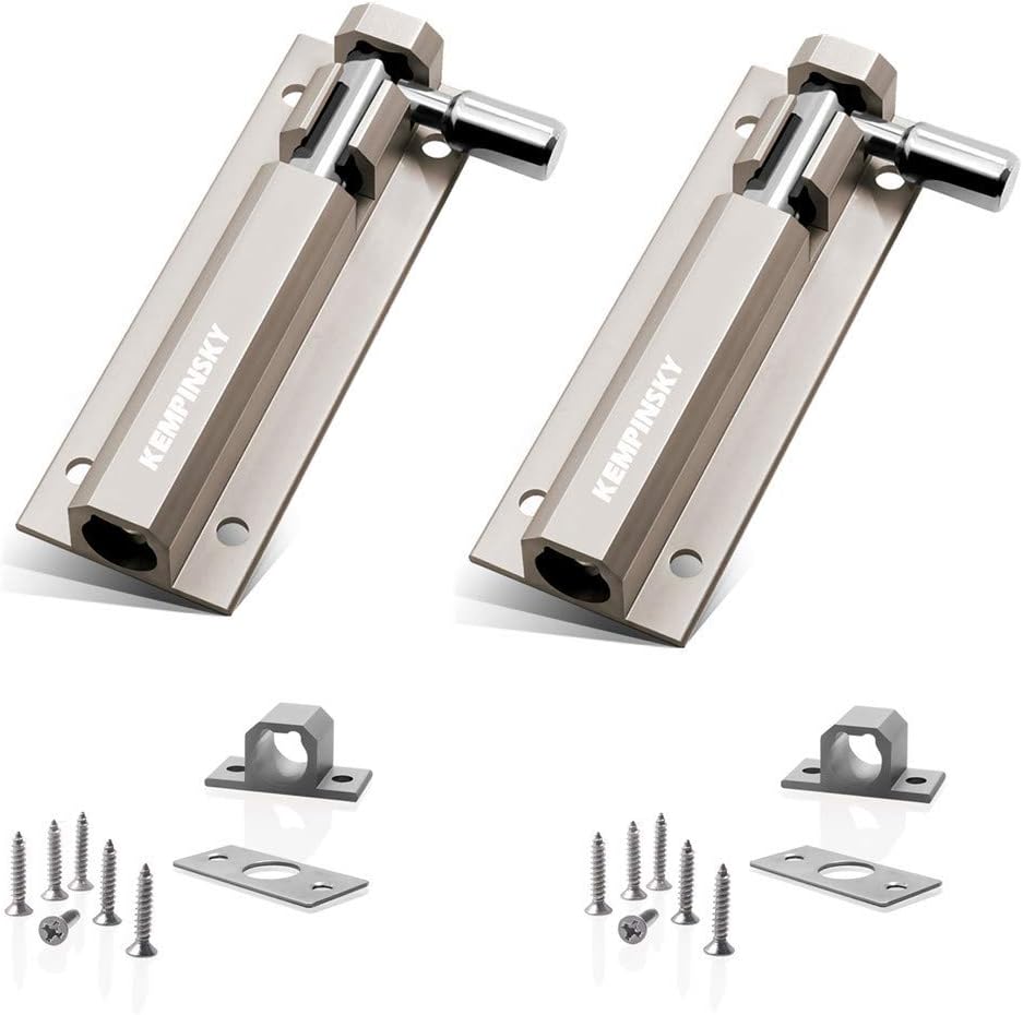 Barrel Bolt Slide - 2 Pack Door Security Slide Latch