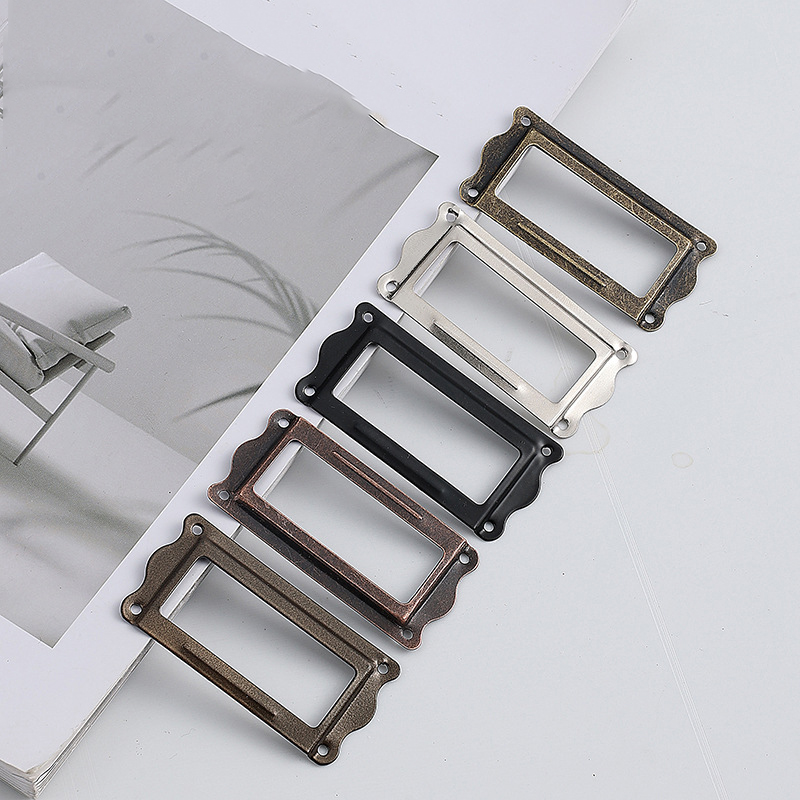 Vintage Label Holder Antique L - Furniture Hardware Names ulasan dan harga