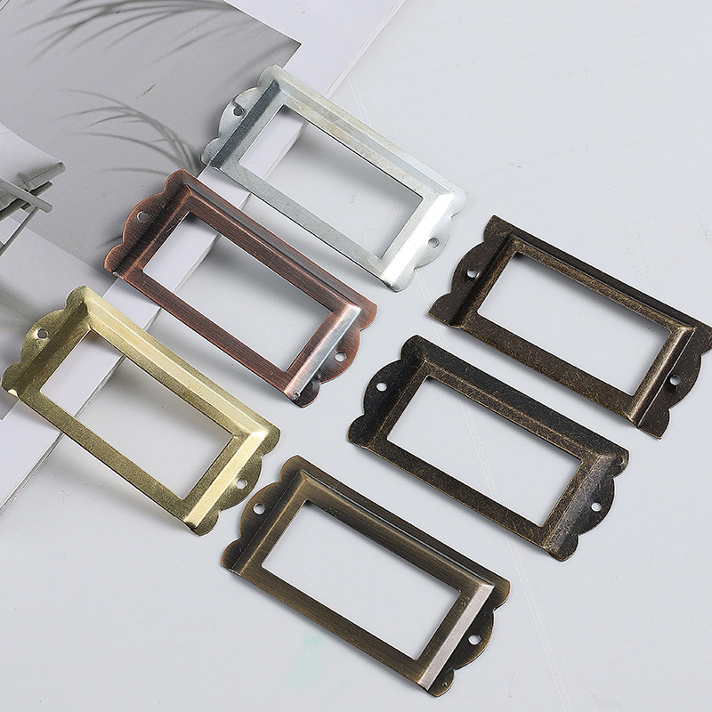 Vintage Label Holder Antique L - Furniture Hardware Names ulasan dan harga