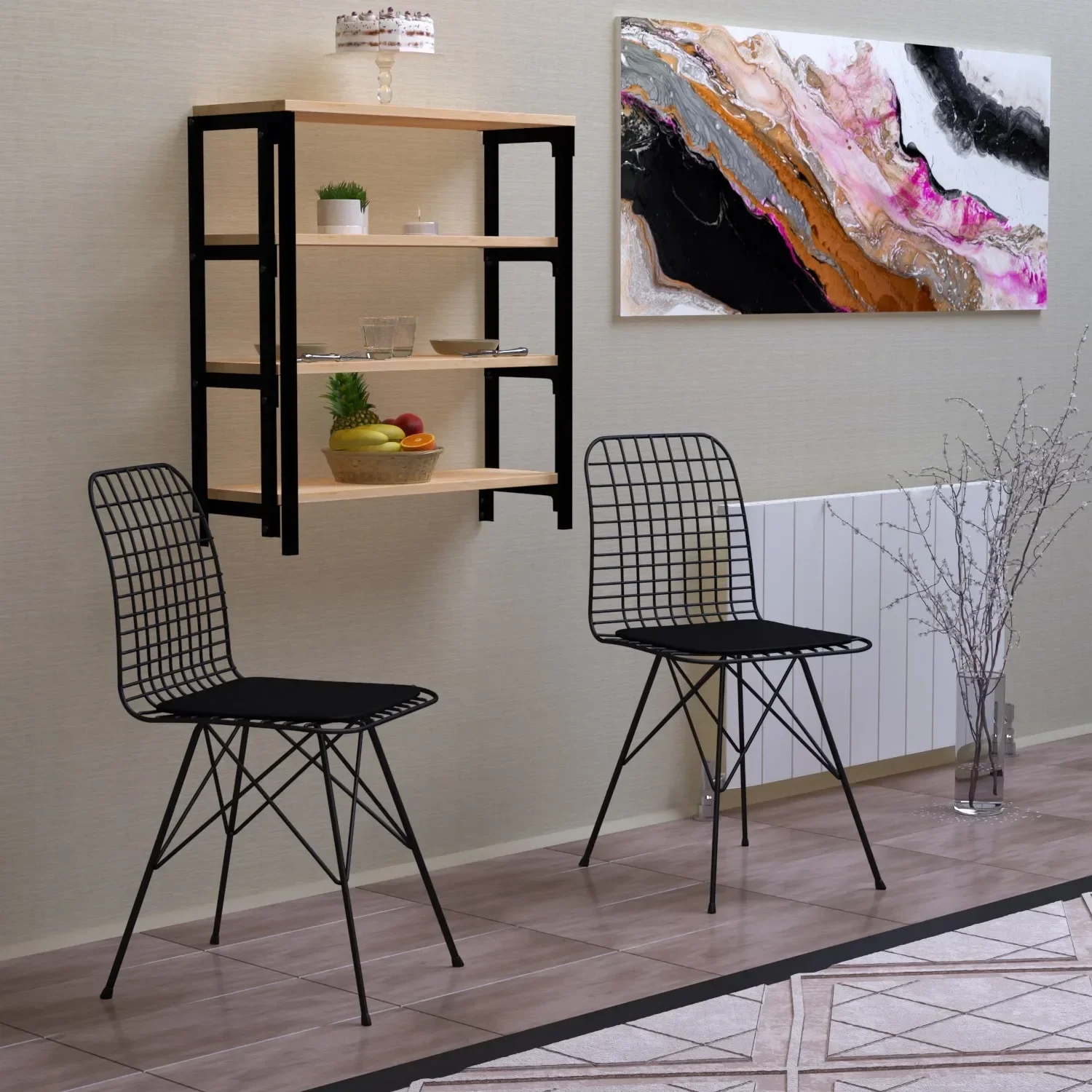 -Wall Mounted Folding Retracta - Furniture Hardware Material ulasan dan harga