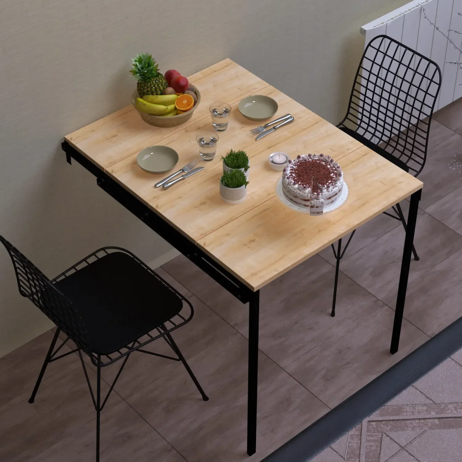 -Wall Mounted Folding Retracta - Furniture Hardware Material ulasan dan harga