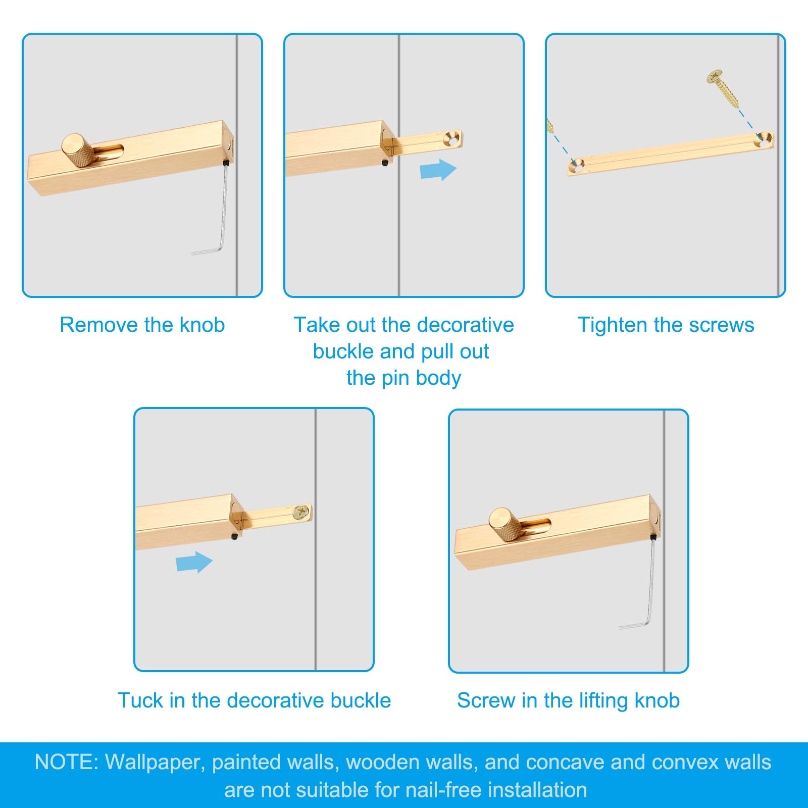 Handle Door Lock Aluminum Allo - Barrel Bolt Slide ulasan dan harga
