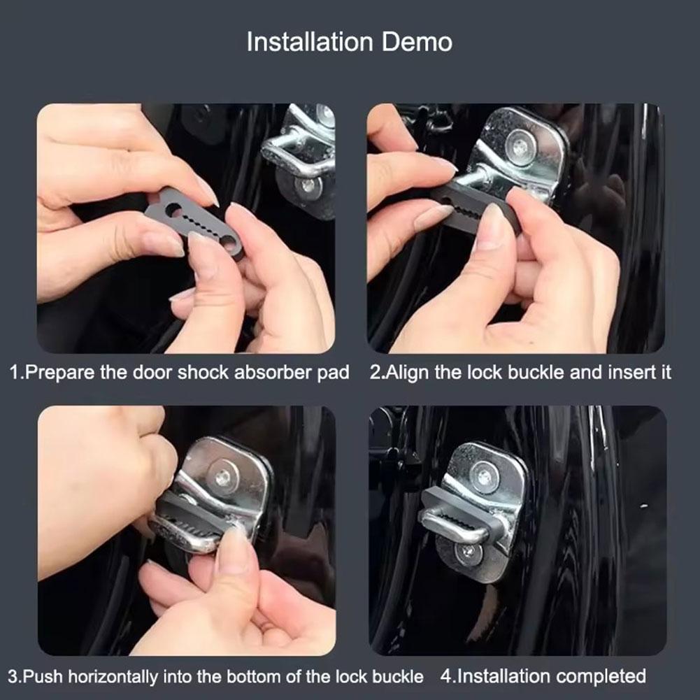 4pcs Car Door Lock Shock Absor - Universal Furniture Hardware ulasan dan harga