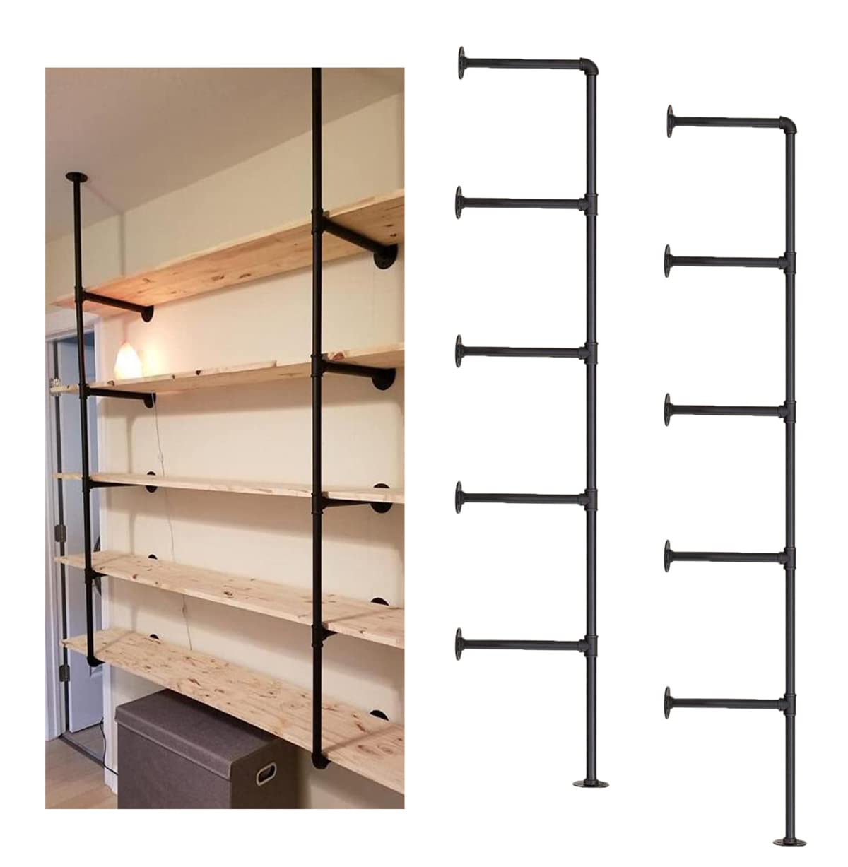 Industrial Iron Pipe Shelf Bra - Furniture Hardware Vintage ulasan dan harga