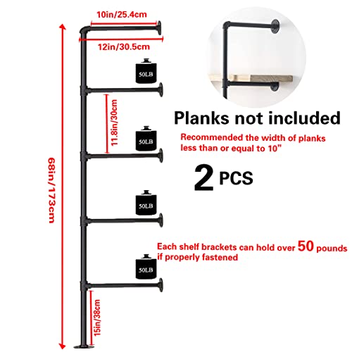 Industrial Iron Pipe Shelf Bra - Furniture Hardware Vintage ulasan dan harga