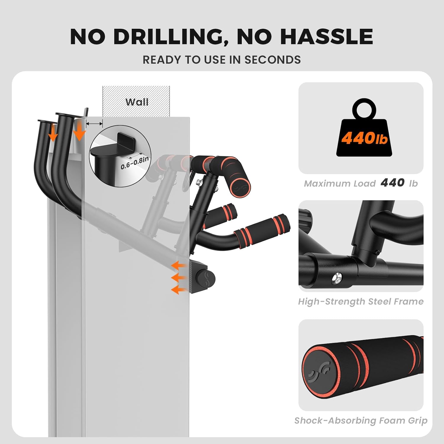 Door Pull Up Bar for Doorway w - Door Handle Bar ulasan dan harga