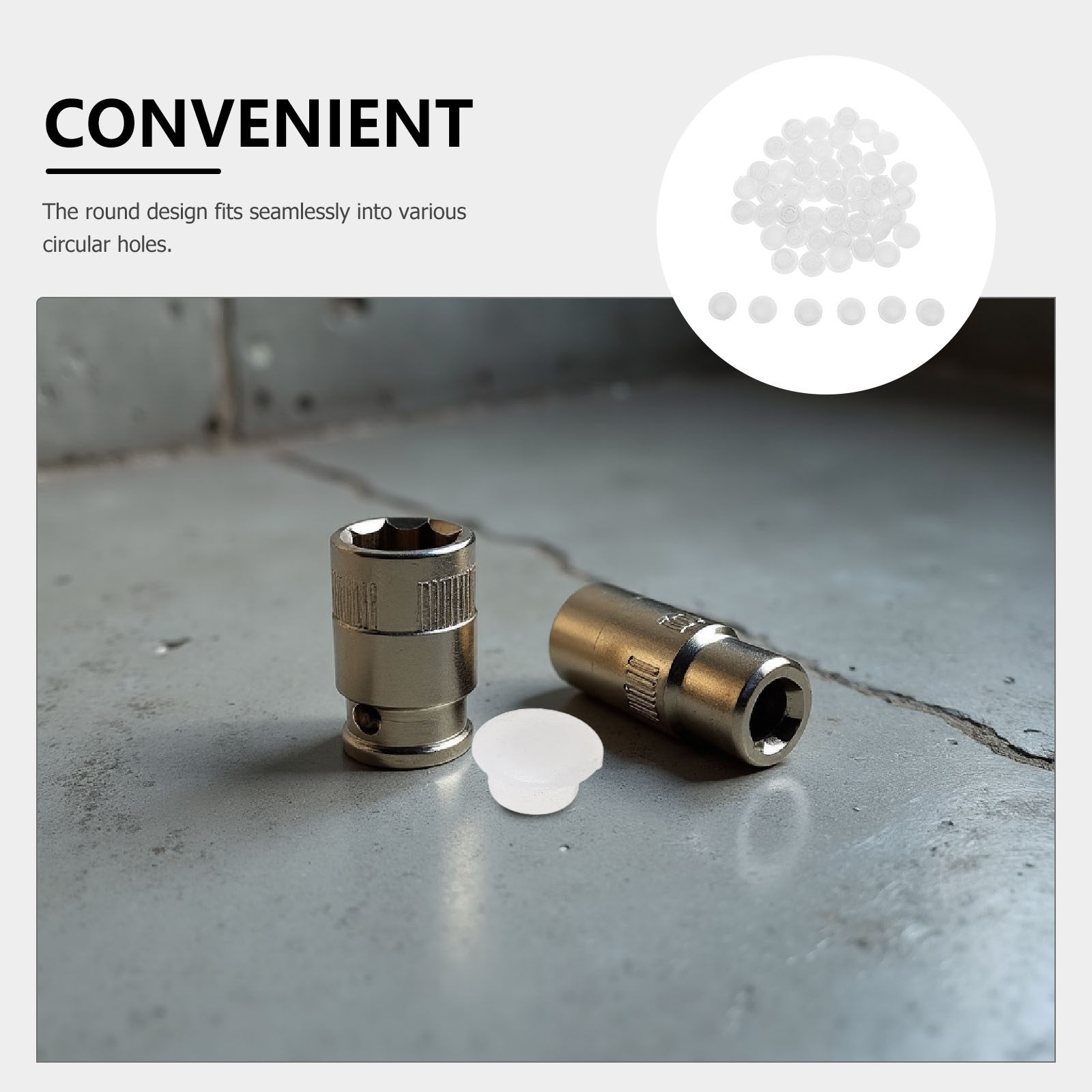 50Pcs Round Plastic Hole Plugs - Furniture Hardware Connectors ulasan dan harga