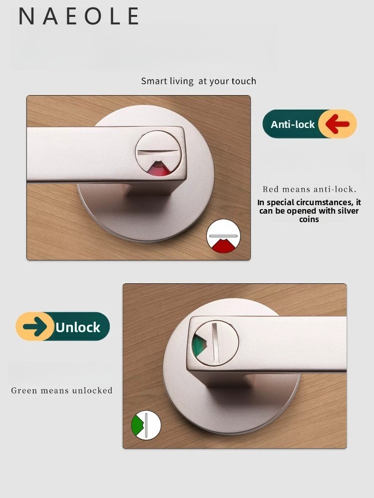 Door Lock, Bathroom Household  - Door Handle Bar ulasan dan harga
