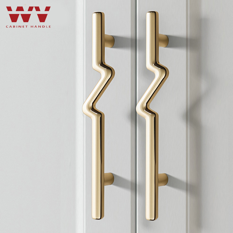 WV Gold Modern Door Handles Bl - Furniture Hardware Items ulasan dan harga
