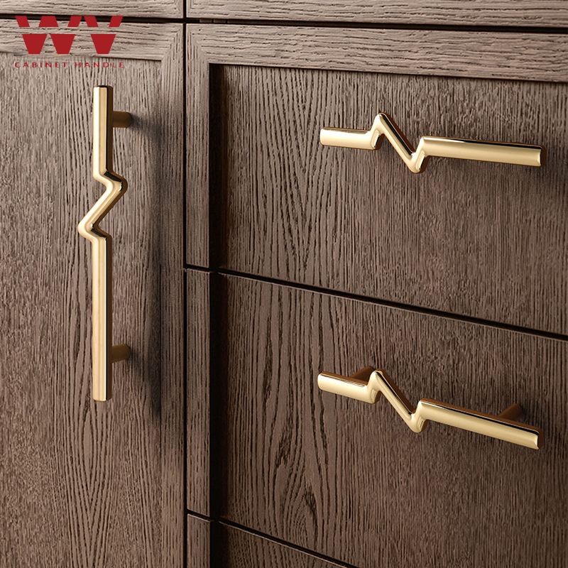 WV Gold Modern Door Handles Bl - Furniture Hardware Items ulasan dan harga
