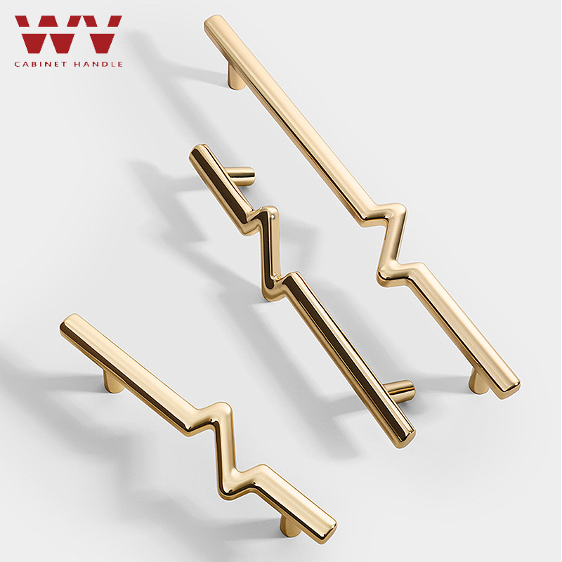 WV Gold Modern Door Handles Bl - Furniture Hardware Items ulasan dan harga