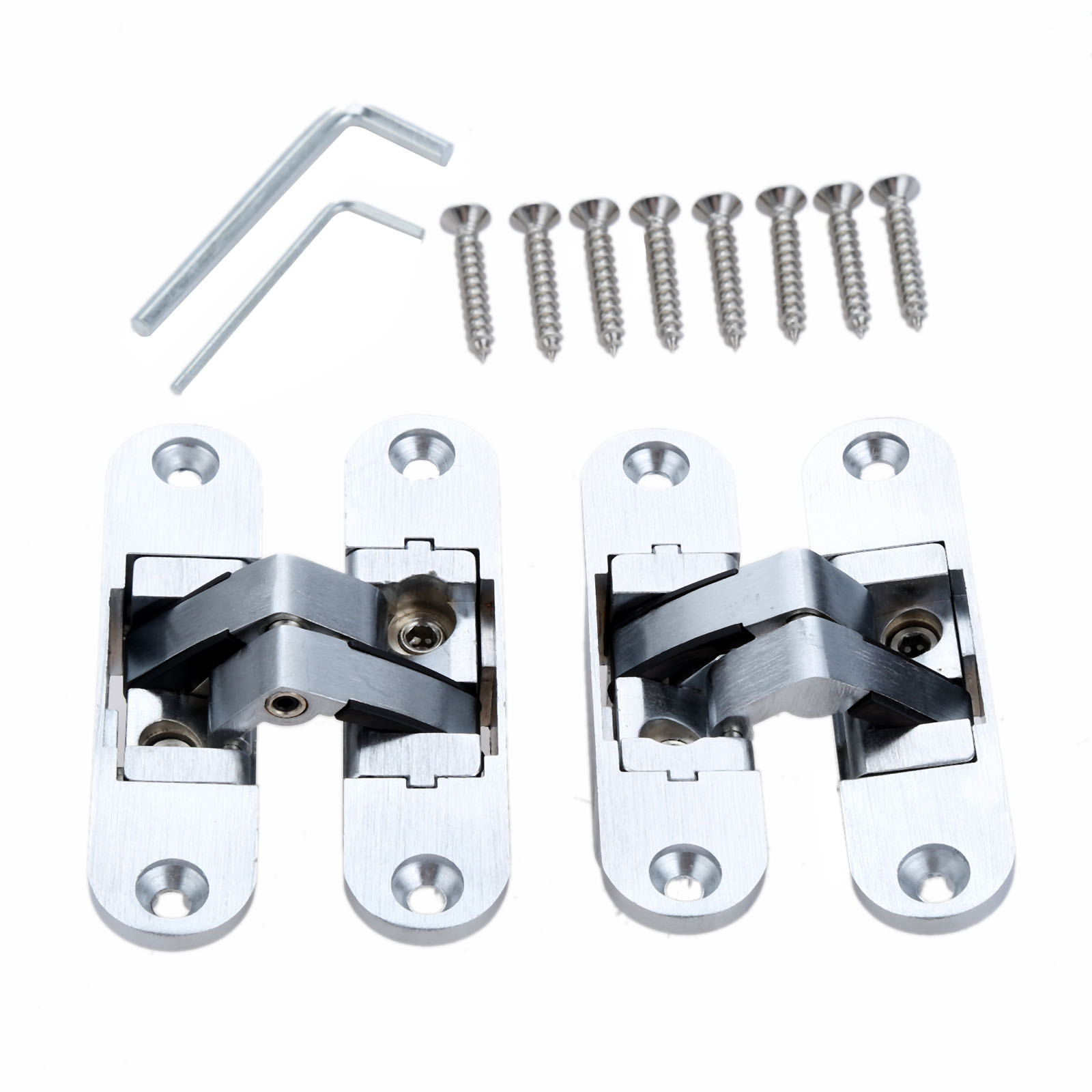 2 Pcs Zinc Alloy Hidden Hinges - Furniture Hardware And Fittings ulasan dan harga