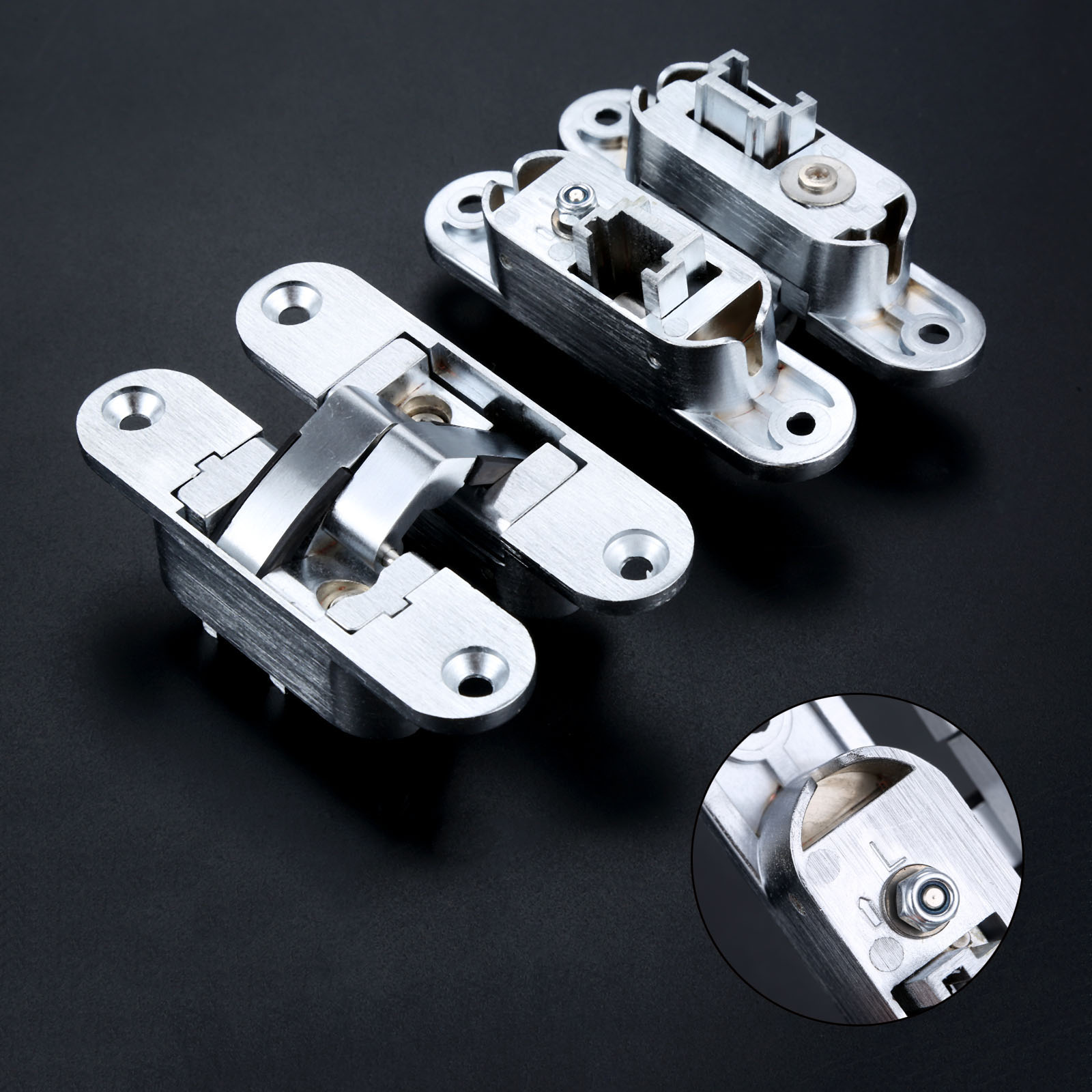 2 Pcs Zinc Alloy Hidden Hinges - Furniture Hardware And Fittings ulasan dan harga