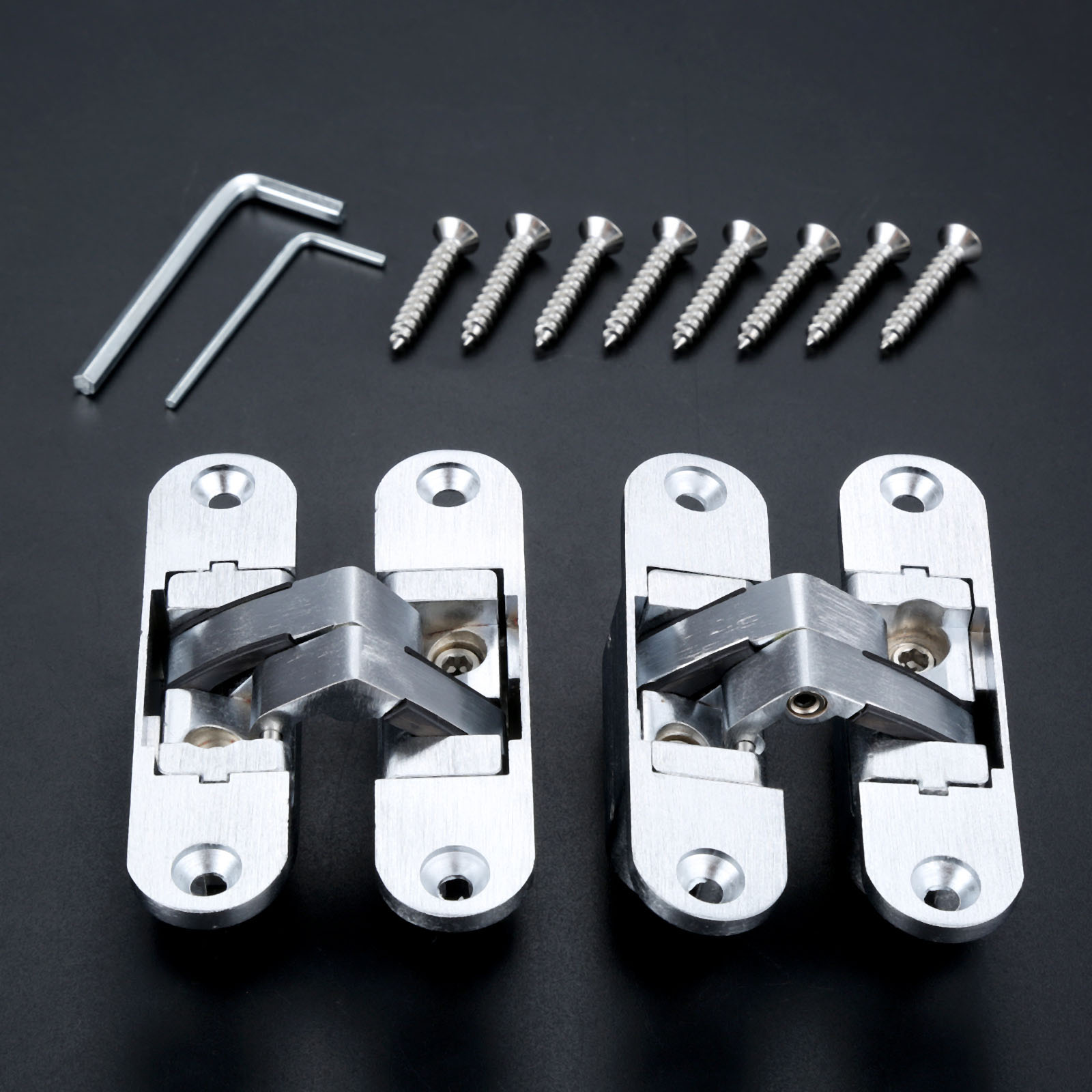 2 Pcs Zinc Alloy Hidden Hinges - Furniture Hardware And Fittings ulasan dan harga