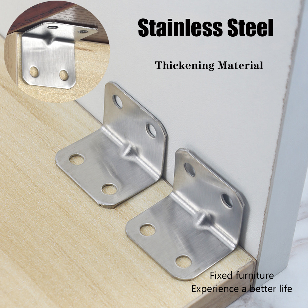 Stainless steel L-shaped corne - Furniture Hardware Connectors ulasan dan harga