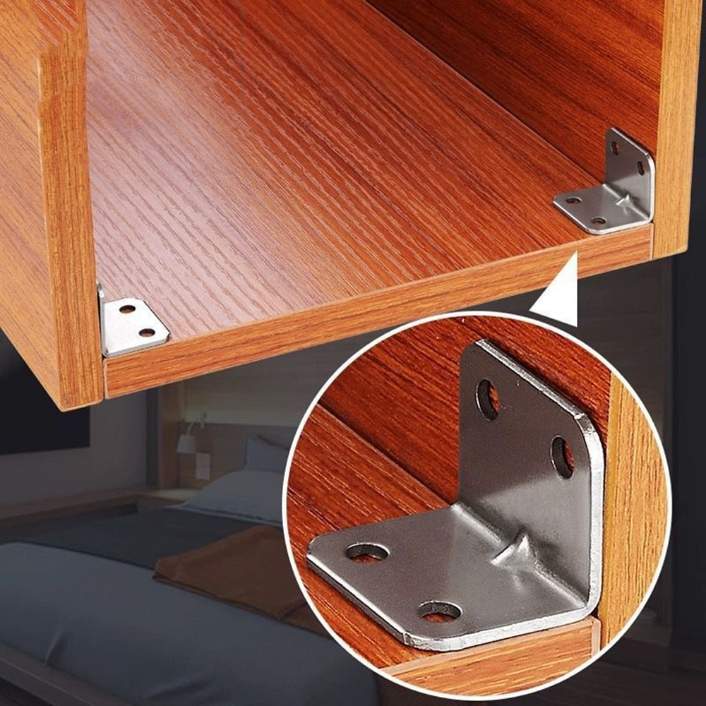 Stainless steel L-shaped corne - Furniture Hardware Connectors ulasan dan harga