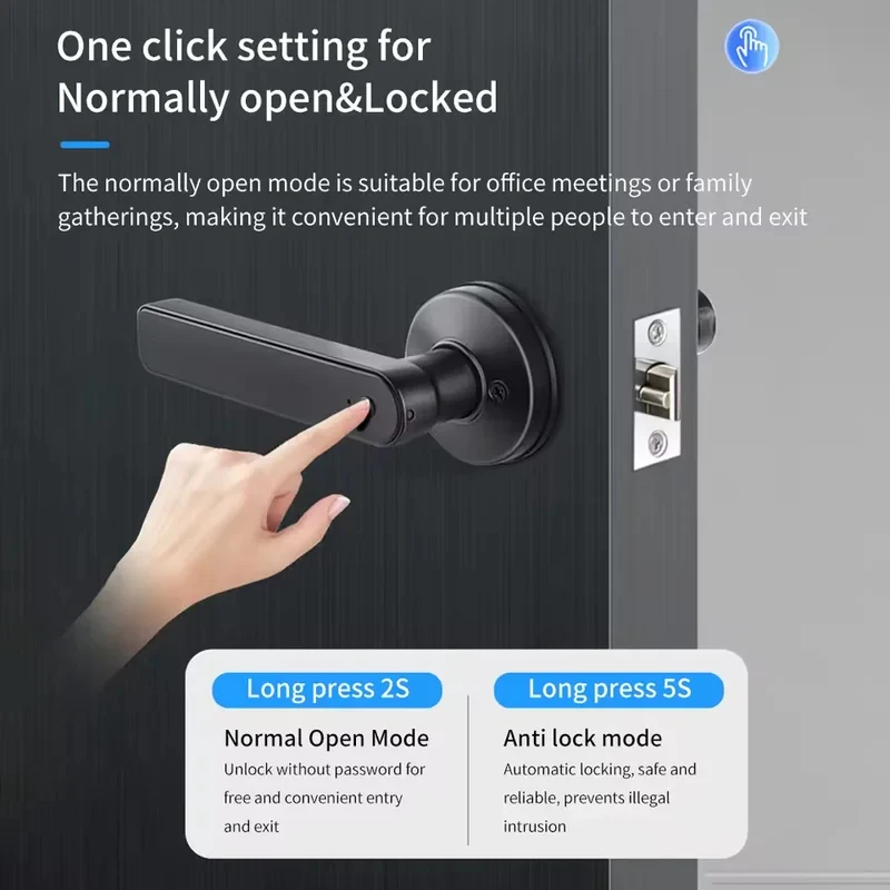 Tuya App Bluetooth Smart Finge - Door Handle Bar ulasan dan harga