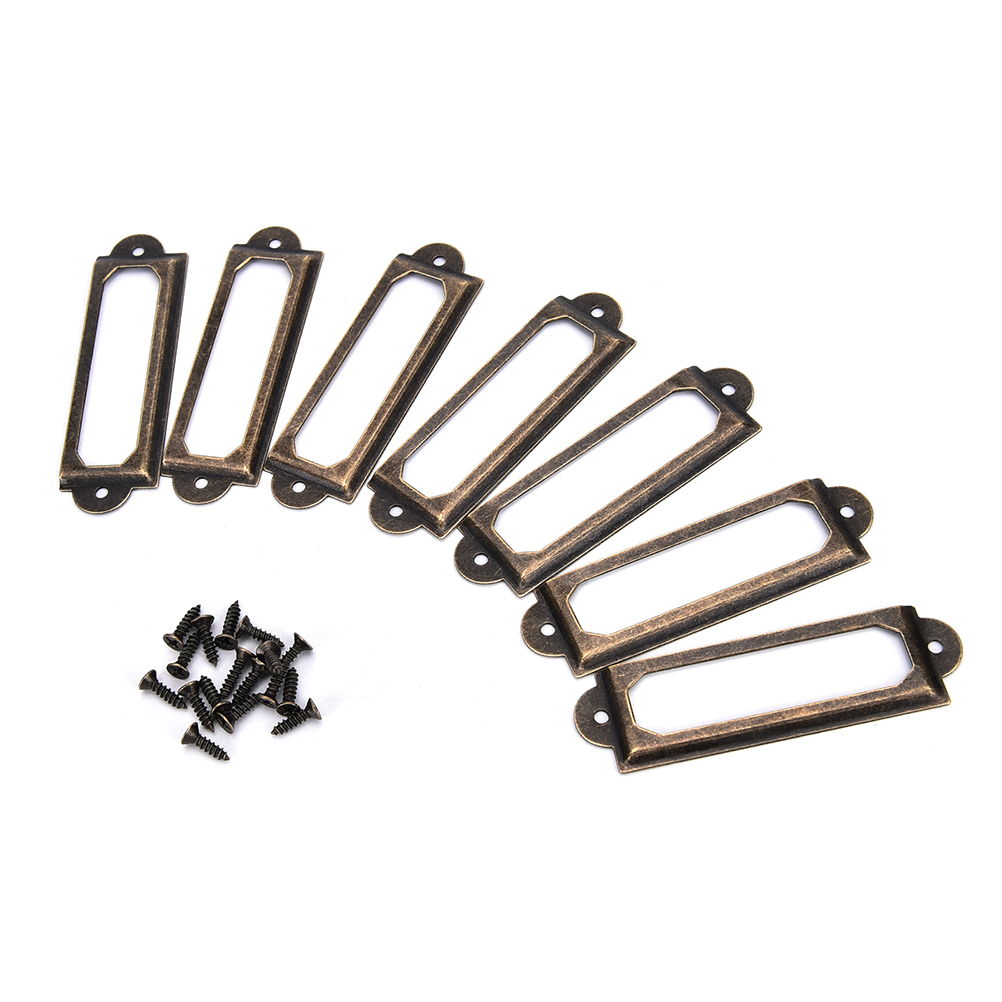 50pcs Antique Brass Metal Labe - Furniture Hardware Names ulasan dan harga