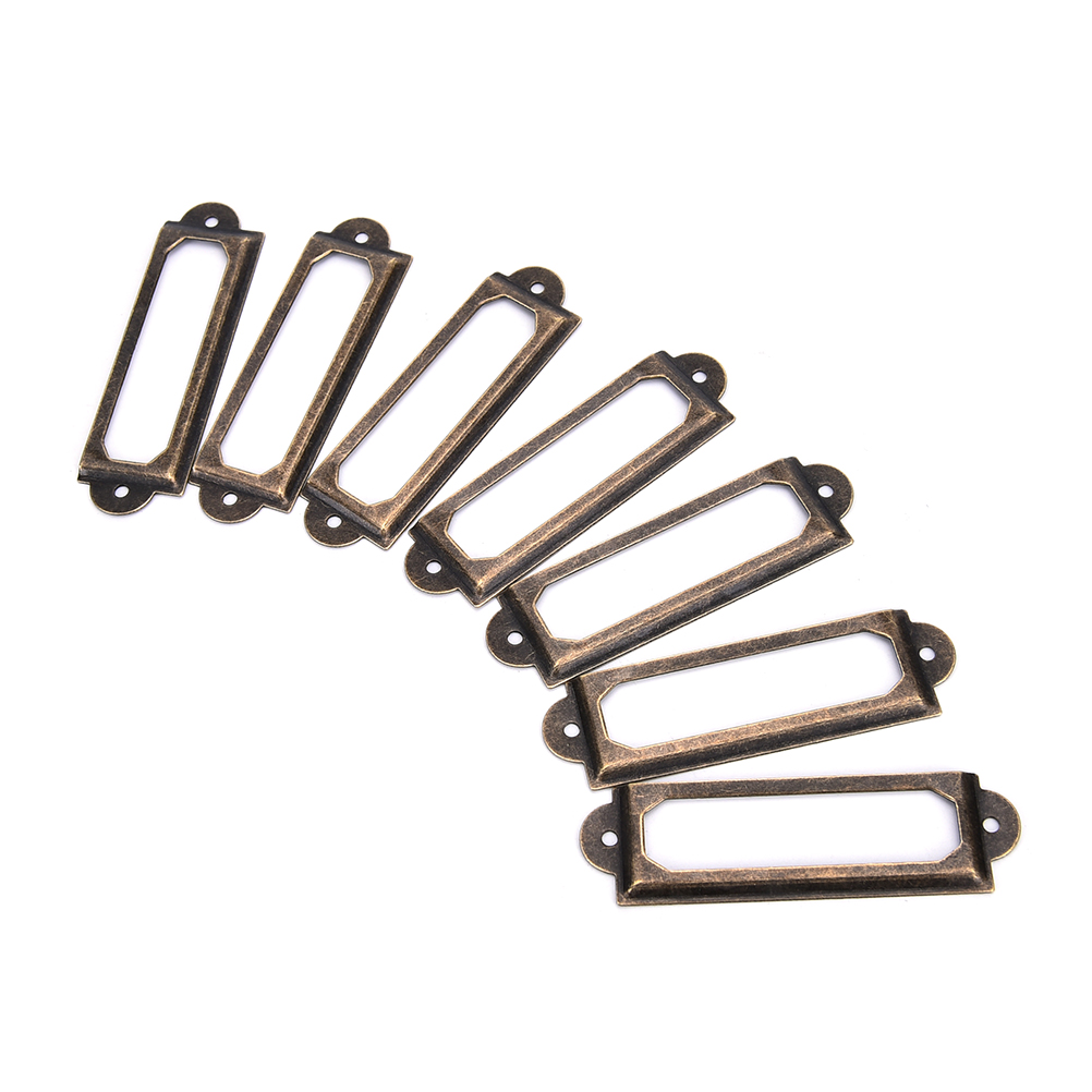 50pcs Antique Brass Metal Labe - Furniture Hardware Names ulasan dan harga