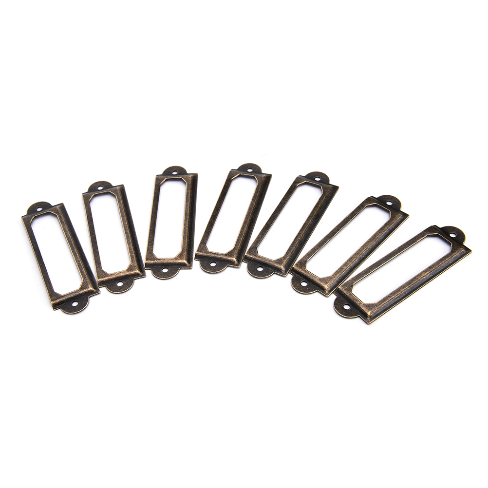 50pcs Antique Brass Metal Labe - Furniture Hardware Names ulasan dan harga