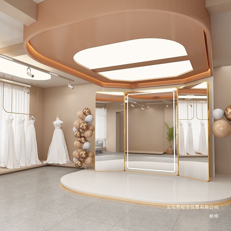 Wedding Shop Three-sided Mirro - Furniture And Hardware Shop ulasan dan harga