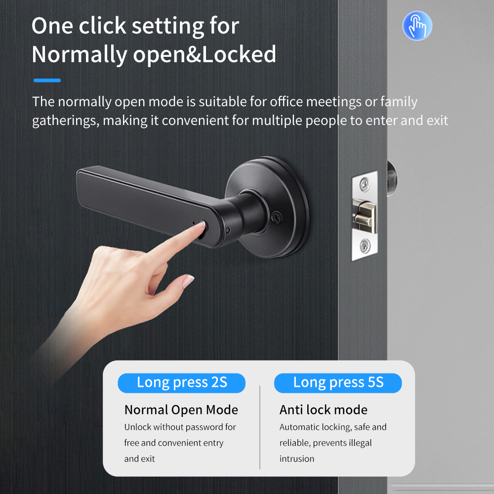 Tuya Bluetooth Smart Door Lock - Door Handle Bar ulasan dan harga
